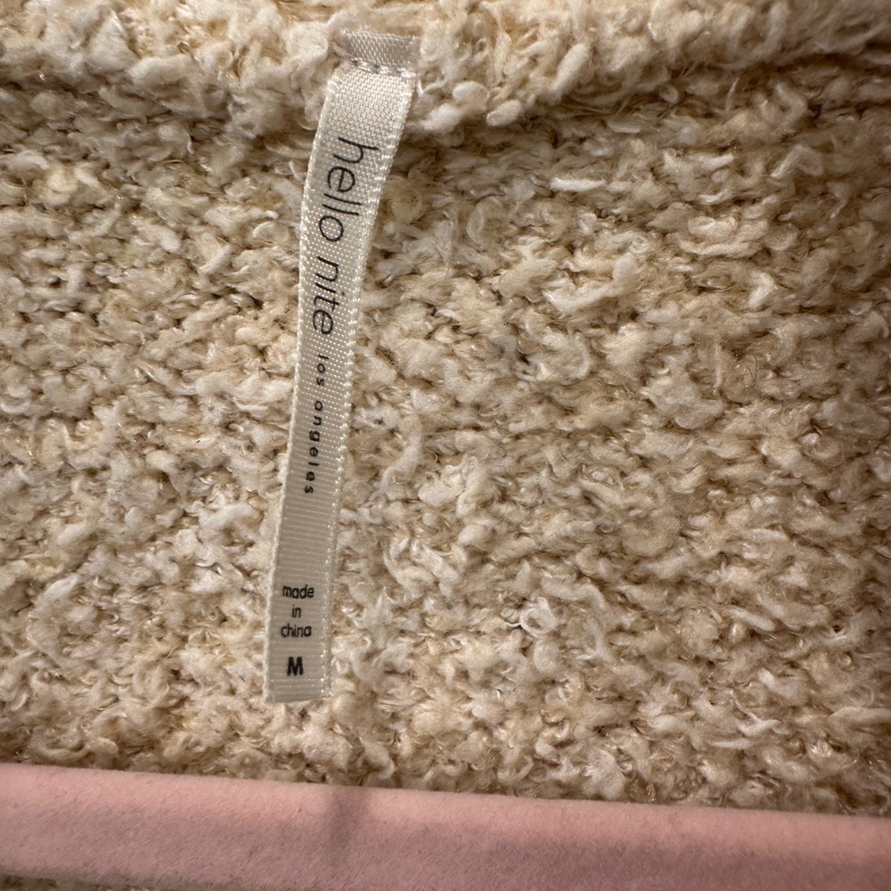 Hello Nite Soft Cozy Cream Women's Cardigan M - Picture 4 of 6